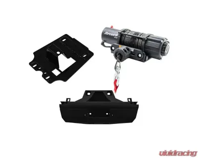 SuperATV Winch Mount and 4500 lb. Winch With Frame Stiffener Can-Am Maverick X3 2016-2021 - 45-WM-FS-CA-X3