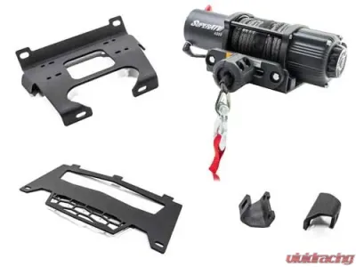 SuperATV Winch Mount & 4500 lb. Winch Polaris RZR XP Turbo 2016-2019 - 45-WM-P-XPT-00
