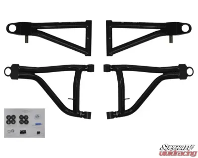 SuperATV High Clearance 1.5 Inch Forward Offset A Arms Black Can-Am Commander 1000 2011+ - AA-CA-COM-HC-002-02