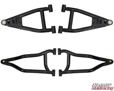 SuperATV High Clearance 1 Inch Forward A-Arms Black Polaris Ranger XP 800 2010-2014 - AA-P-RAN-09XP-HC-02
