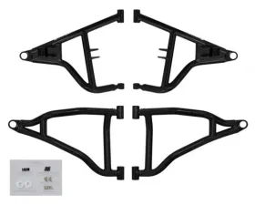 SuperATV High Clearance 1.5 Inch Offset A-Arms Black Polaris RZR S 900 2015+