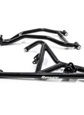 SuperATV High Clearance 1.5 Inch Forward Offset A Arms Chromoly Velocity Blue Polaris RZR XP Turbo 2014+                                     - AA-P-RZRXPT-CHC1.5-TBJ-16 - Image 3