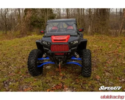 SuperATV High Clearance 1.5 Inch Forward Offset A Arms Chromoly Velocity Blue Polaris RZR XP Turbo 2014+ - AA-P-RZRXPT-CHC1.5-TBJ-16