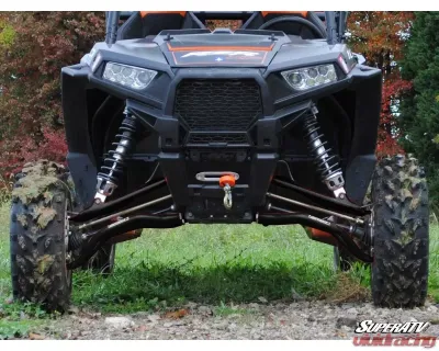 SuperATV Adjustable High Clearance Lower A-Arms w/ Standard Duty Ball Joints Black Polaris RZR 1000 2014+ - AA-P-RZRXPT-HC-SBJ-BS-02
