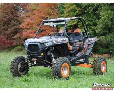 SuperATV Adjustable High Clearance Lower A-Arms w/ Standard Duty Ball Joints Black Polaris RZR 1000 2014+ - AA-P-RZRXPT-HC-SBJ-BS-02