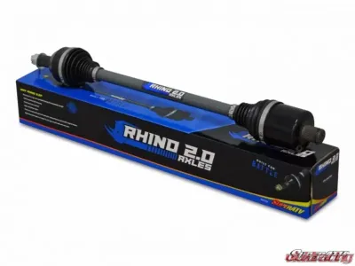 SuperATV +3 Inch Heavy Duty Long Travel Axles Rear Rhino Brand 2.0 Polaris RZR XP Turbo 2016+ - AX01-001R1