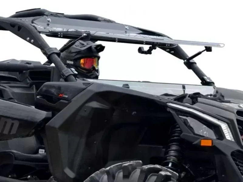 SuperATV Scratch Resistant Flip Windshield Can-Am Maverick X3 900 2018+ - FWS-CA-X3-70
