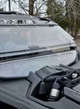 SuperATV Scratch Resistant Flip Windshield Can-Am Maverick X3 900 2018+                                     - FWS-CA-X3-70 - Image 3