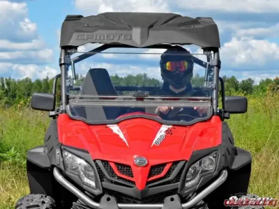 SuperATV Scratch Resistant Flip Windshield CFMOTO Z-Force 500 2016+ - FWS-CF-ZF800EX-70