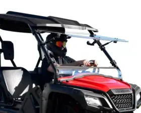 SuperATV Scratch Resistant Flip Windshield Honda Pioneer 500 2015+