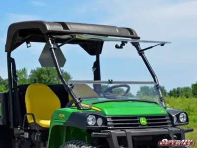 SuperATV Scratch Resistant Flip Windshield John Deere Gator HPX 2004+ - FWS-JD-G-825-70