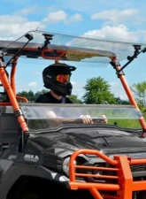 SuperATV Scratch Resistant Flip Windshield Kawasaki Mule Pro DX 2016+                                     - FWS-K-MULE-FXT-70 - Image 2