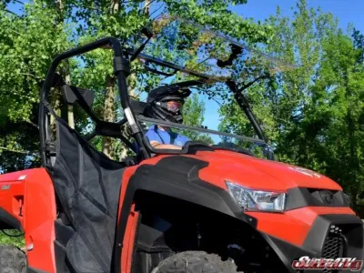 SuperATV Scratch Resistant Flip Windshield Kymco UXV 450i 2015+ - FWS-KY-UXV-001-70