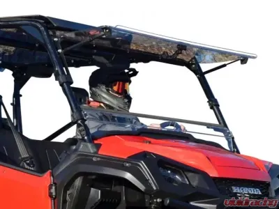 SuperATV Scratch Resistant Flip Windshield Honda Pioneer 1000 2016+ - FWS03-001-70