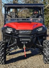 SuperATV Scratch Resistant Flip Windshield Honda Pioneer 1000 2016+                                     - FWS03-001-70 - Image 2