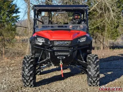 SuperATV Scratch Resistant Flip Windshield Honda Pioneer 1000 2016+ - FWS03-001-70