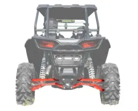 SuperATV High Clearance Boxed Rear Suspension Links Red Polaris RZR 1000 XP 2014+