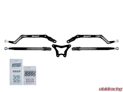 SuperATV Black High Clearance Boxed Radius Arms Polaris RZR XP/4 900 2011-2014 - RA01-011-3-02