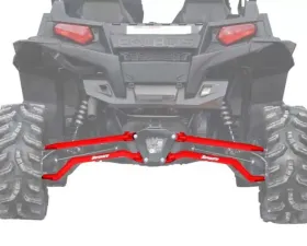 SuperATV High Clearance Boxed Rear Suspension Links Red Polaris RZR XP 900 2011-2014