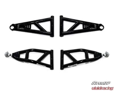 SuperATV High Clearance 1.5" Forward Offset A-Arms Black CFMOTO UForce 1000 2019+ - AA-CF-UF1000-1.5-HC-02