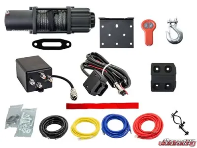 SuperATV Winch Mount & 4500 lb. Winch Polaris RZR XP Turbo 2019 - 45-WM-P-RZR1K-00