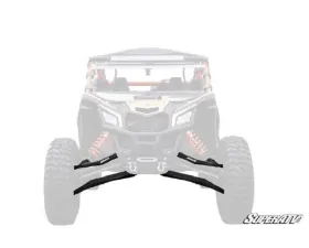 SuperATV High Clearance Boxed Front A-Arms Super Duty 300M Ball Joints Black Can-Am Maverick X3 2017-2020