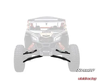 SuperATV High Clearance Boxed Front A-Arms Super Duty 300M Ball Joints Black Can-Am Maverick X3 2017-2020 - AA-CA-X3RS-001-BX-BSD-02