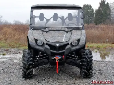 SuperATV Scratch Resistant Full Windshield Yamaha Viking 700 2013+ - WS-Y-VIK-70