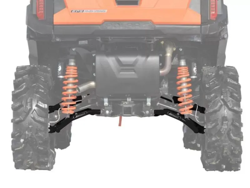 SuperATV High Clearance A-Arms Red Polaris RZR S 900 2015+ - AA-P-RZR900S-HC1.5-SBJ-03