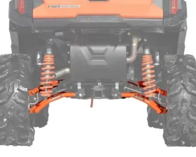 SuperATV High Clearance Rear Offset A-Arms White Aluminum Polaris RZR S 900 2015+
