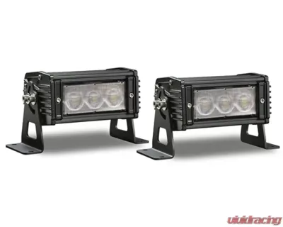 Tomar Off-Road Dual-6 LED Flood Lightbar | Wires Only - DUAL-6W-F