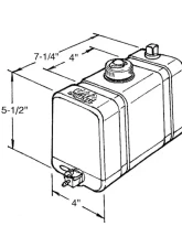 JAZ 2-Quart Natural Overflow Tank                                     - 600-050-05 - Image 2