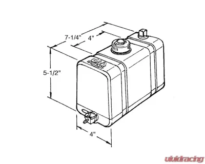 JAZ 2-Quart Natural Overflow Tank - 600-050-05