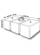 JAZ 4-Gallon Pro Sport Fuel Cell Fill Valve and Steel Cap 18"x18"x12" with -8AN Outlet                                     - 275-004-NF - Image 2