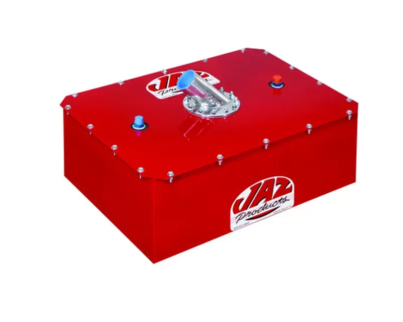 JAZ 16-Gallon Pro Sport Fuel Cell 45-Degree 2.5" Filler 16-Gallon 30"x22"x18" with -8AN Outlet and Foam - 280-016-06