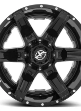 XF Off-Road XF-214 Wheel 20x10 5x150 | 5x139.7 | 5x5.5 -12mm Gloss Black w/ Gloss Black Insert                                     - XF-214201051397150-12GBBIS - Image 2