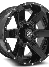 XF Off-Road XF-214 Wheel 20x10 5x150 | 5x139.7 | 5x5.5 -12mm Gloss Black w/ Gloss Black Insert                                     - XF-214201051397150-12GBBIS - Image 2