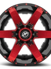XF Off-Road XF-214 Wheel 20x10 5x127|5x139.7 -12mm Gloss Black w/ Red Insert                                     - XF-214201051271397-12GBRIS - Image 4