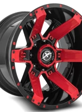 XF Off-Road XF-214 Wheel 20x10 5x127|5x139.7 -12mm Gloss Black w/ Red Insert                                     - XF-214201051271397-12GBRIS - Image 2