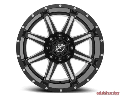 XF Off-Road XF-215 Wheel 24x12 6x135|6x139.7 -44mm Gloss Black Milled - XF-215241261351397-44GBML