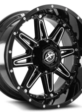 XF Off-Road XF-217 Wheel 20x10 5x127|5x139.7 -12mm Gloss Black Milled w/ Black Insert                                     - XF-217201051271397-12GBMLBISXFR - Image 2