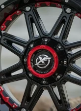 XF Off-Road XF-217 Wheel 22x12 5x150 | 5x139.7 | 5x5.5 -44mm Gloss Black w/ Red Insert                                     - XF-217221251397150-44GBRISXFR - Image 3