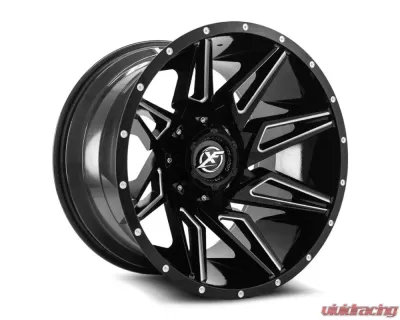 XF Off-Road XF-218 Wheel 20x10 8x165.1|8x180 -24mm Gloss Black Milled - XF-218201081651180-24GBML