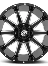 XF Off-Road XF-219 Wheel 20x12 5x150 | 5x139.7 | 5x5.5 -44mm Gloss Black Milled                                     - XF-219201251397150-44GBML - Image 4
