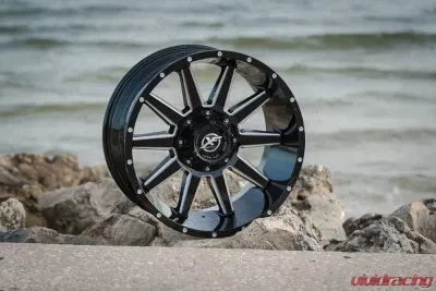 XF Off-Road XF-219 Wheel 20x12 5x150 | 5x139.7 | 5x5.5 -44mm Gloss Black Milled - XF-219201251397150-44GBML