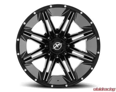 XF Off-Road XF-220 Wheel 17x9 8x165.1|8x180 0mm Gloss Black Milled - XF-22017981651180+0GBML