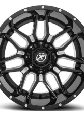 XF Off-Road XF-222 Wheel 26x14 5x150 | 5x139.7 | 5x5.5 -76mm Gloss Black Milled                                     - XF-222261451397150-76GBML - Image 2