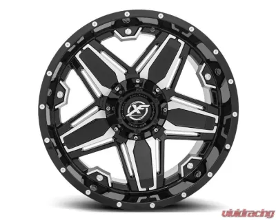 XF Off-Road XF-223 Wheel 20x10 5x150 | 5x139.7 | 5x5.5 -24mm Gloss Black Machined - XF-223201051397150-24GBM