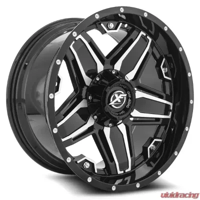 XF Off-Road XF-223 Wheel 20x10 5x150 | 5x139.7 | 5x5.5 -24mm Gloss Black Machined - XF-223201051397150-24GBM