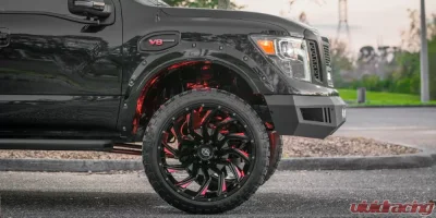 XF Off-Road XF-224 Wheel 20x12 5x139.7|5x150 -44mm Gloss Black w/ Red Milling - XF-224201251397150-44GBMLR